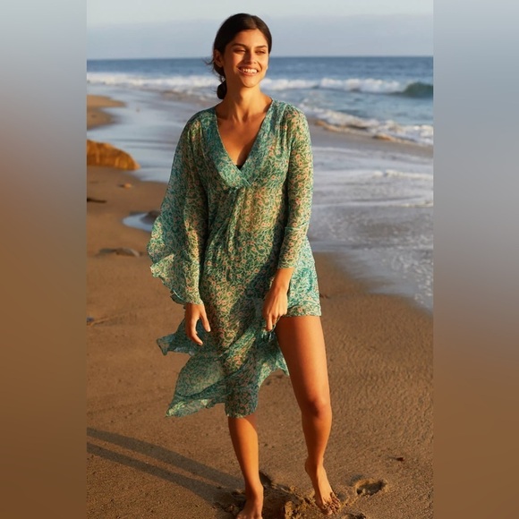 Roller Rabbit Other - Anthropologie Roller Rabbit Floral Caftan Sz S/XS